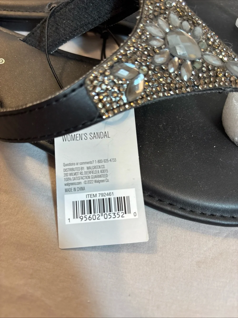 west loop black jeweled thong sandals